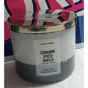BBW Cinnamon Spiced Vanilla Large 3 Wick Candle Home Fragrance Decor
